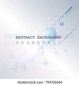 Abstract background with colorful geometric elements. Technology design.