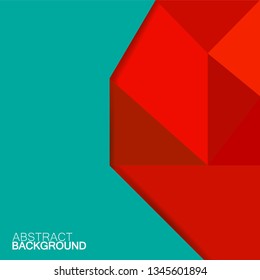 Abstract background with colorful geometric figures, triangles and line. Vector
