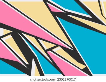 Fondo abstracto con patrón de línea geométrico e irregular