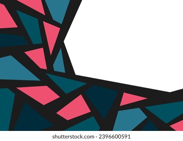 Fondo abstracto con un patrón de línea geométrica colorido y con un área de espacio de copia