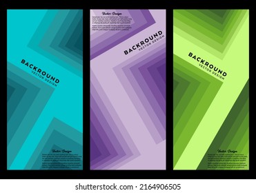 Abstract background with colorful geometric lines. Vector illustration set