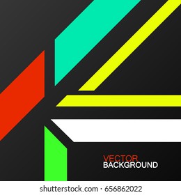 Abstract background with colorful geometric lines. Vector backdrop
