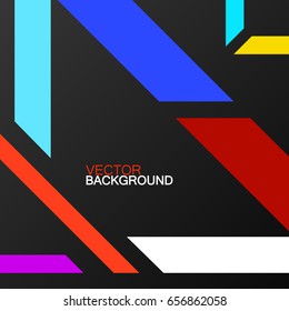 Abstract background with colorful geometric lines. Vector backdrop