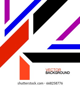 Abstract background with colorful geometric lines. Vector backdrop
