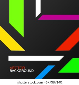 Abstract background with colorful geometric lines. Vector backdrop