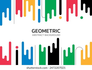 Abstrakter Hintergrund Buntes geometrisches abgerundetes Rechteck vertikale Vektorgrafik Design