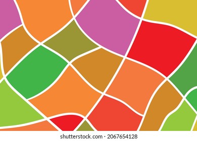 Abstract background with colorful geometric shapes. Design for poster, banner, card. Rainbow abstract round, triangles illustration. 3D paper grid with a subtle blend of bright colors. Copy space.