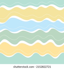 Abstract background with colorful geometric shapes. Rainbow seamless pattern.  Gradient waves, lines, dynamical forms. Design for poster, fabric, textile.