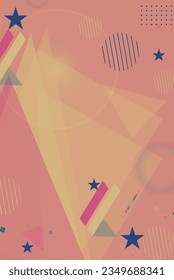 Abstract background with colorful geometric shapes. Vector illustration for your design.