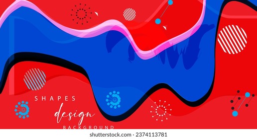 abstract background with colorful geometric Shapes and elements,