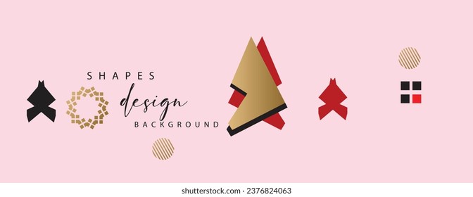 abstract background with colorful geometric Shapes and elements,