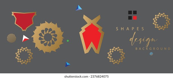 abstract background with colorful geometric Shapes and elements,