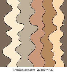 Abstract background with colorful geometric shapes. Rainbow seamless pattern. Gradient waves, lines, dynamical forms. Design for poster, fabric, textile.