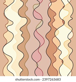 Abstract background with colorful geometric shapes. Rainbow seamless pattern. Gradient waves, lines, dynamical forms. Design for poster, fabric, textile.