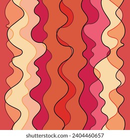 Abstract background with colorful geometric shapes. Rainbow seamless pattern. Gradient waves, lines, dynamical forms. Design for poster, fabric, textile.