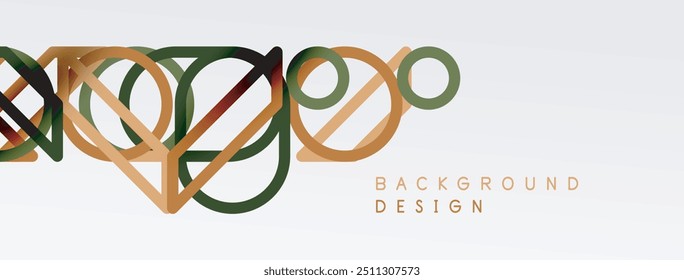 Abstract background - colorful geometric shapes composition made of lines. Technology or business digital template