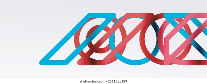 Abstract background - colorful geometric shapes composition made of lines. Technology or business digital template