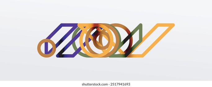 Abstract background - colorful geometric shapes composition made of lines. Technology or business digital template
