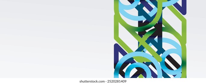Abstract background - colorful geometric shapes composition made of lines. Technology or business digital template
