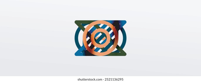 Abstract background - colorful geometric shapes composition made of lines. Technology or business digital template