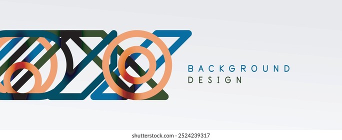Abstract background - colorful geometric shapes composition made of lines. Technology or business digital template