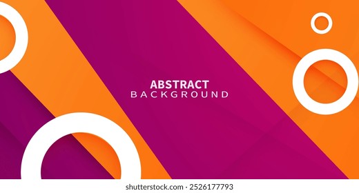 Abstract background with colorful geometric shapes and shadow. Purple and orange modern design. Bright poster, banner and business card. Vector eps10