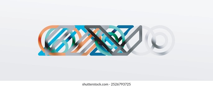 Abstract background - colorful geometric shapes composition made of lines. Technology or business digital template