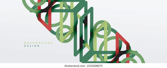 Fondo Abstractas - Formas geométricas coloridas composición hecha de líneas. Tecnología o Plantilla digital empresarial