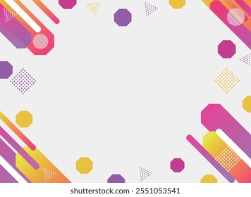 Arrière-plan Abstrait avec formes géométriques colorées. Illustration vectorielle pour votre conception.