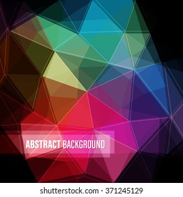 Abstract Background - Colorful Geometric Triangles Design