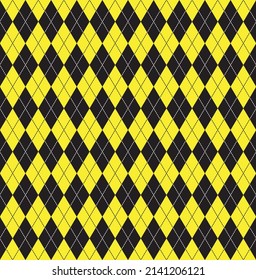 Abstract background. Colorful geometrical pattern. Modern design. Diagonal line. Black and yellow diamond shape background. 
