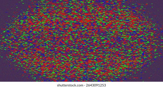 Abstract background with colorful glitch effect from pixels on dark screen. Digital Pixel color RGB noise error video frames. VHS and TV effect concept. 

