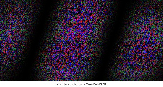 Fondo Abstractas con efecto glitch colorido de píxeles en pantalla oscura. Video Color de píxel digital RGB error de ruido de cuadros. VHS y concepto de efecto de TV. 

