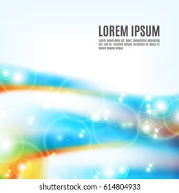 Abstract background with colorful glowing waves. Background with place for text. EPS10 vector