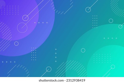 Abstract background, colorful, gradation blue and purple, Memphis style,eps 10