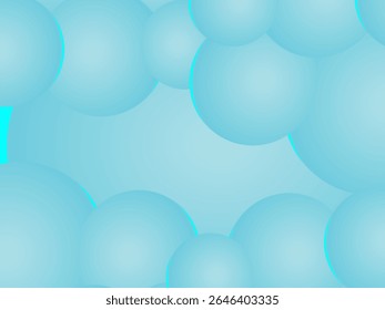 Abstract background with colorful gradations and several circular shapes such as floating bubbles or balls, giving a light and fresh impression.