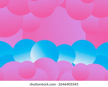 Abstract background with colorful gradations and several circular shapes such as floating bubbles or balls, giving a light and fresh impression.
