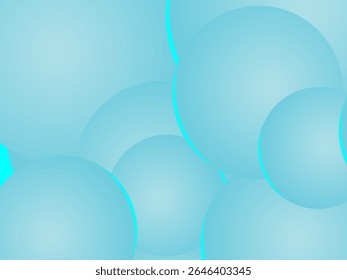 Abstract background with colorful gradations and several circular shapes such as floating bubbles or balls, giving a light and fresh impression.