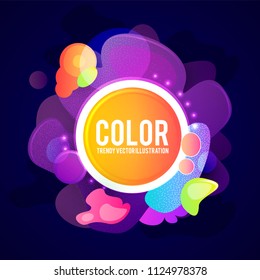 Abstract Background. Colorful Gradient Blots Design Template. Trendy Space. Vector illustration
