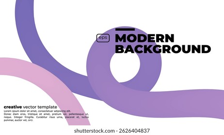 Abstract Background with Colorful Gradient curves. Abstract Color Gradient Swirl Shapes Set. Vector Graphic with Wavy Lines in Rainbow Colors. Colorful Fluid Wave Pattern. Squiggly Design Elements