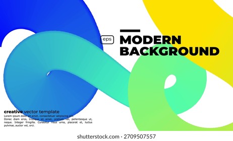 Abstract Background with Colorful Gradient curves. Abstract Color Gradient Swirl Shapes Set. Vector Graphic with Wavy Lines in Rainbow Colors. Colorful Fluid Wave Pattern. Squiggly Design Elements