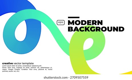 Abstract Background with Colorful Gradient curves. Abstract Color Gradient Swirl Shapes Set. Vector Graphic with Wavy Lines in Rainbow Colors. Colorful Fluid Wave Pattern. Squiggly Design Elements