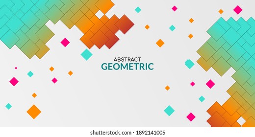 Abstract background with colorful gradient geometric shapes. It is suitable for posters, banners, websites, etc. Vector illustration