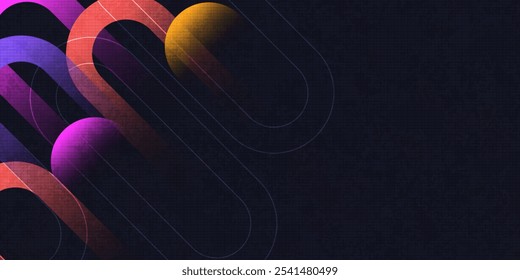 Abstract Background with Colorful Gradient Geometric Shapes. Suitable for Banner, Cover, or Landing Page Design