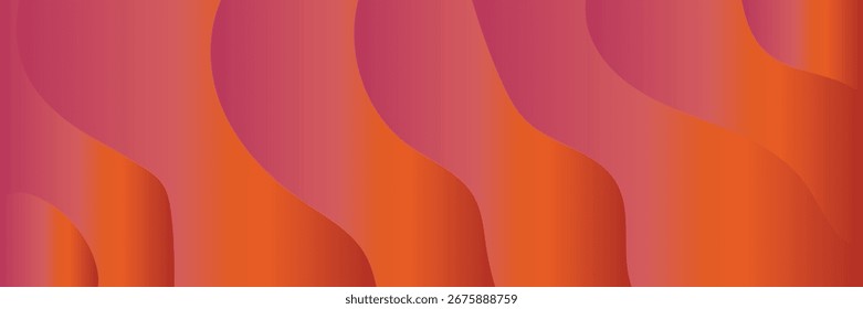 Abstract Background with Colorful Gradient. Glowing banner retro waves vector background