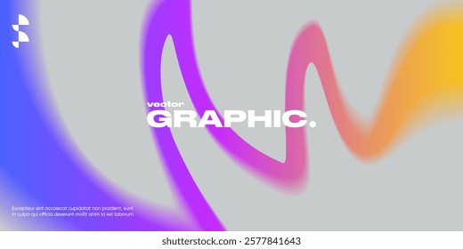 Abstract Background with Colorful Gradient shape. Blurred motion effect. Trendy Design Elements.