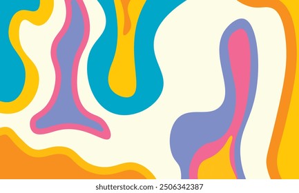 Abstract​ art​ print.Closeup​ abstract background with colorful gradient. Vibrant graphic wallpaper with stripes design. Fluid illustration of modern movement. Grioovy psychedelic wave background