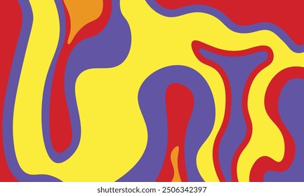 Abstractas ​ arte​ impresión. Primer plano​ fondo abstracto con gradiente colorido. Fondo de pantalla gráfico vibrante con diseño de rayas. Ilustración fluida del movimiento moderno. Fondo psicodélico de la onda de Griovy