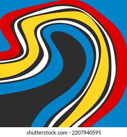 Abstract background with colorful and gradient wavy line pattern