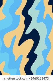 Abstract background with colorful gradient wavy curly lines pattern